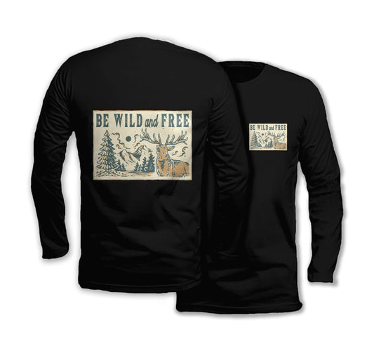 Be Wild & Free - Long Sleeve Organic Cotton T-Shirt