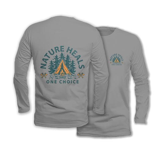 Nature Heals - Long Sleeve Organic Cotton T-Shirt