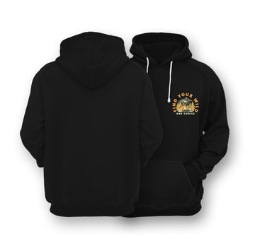 Embroidered Sustainable Hoodie - Find Your Wild - Black