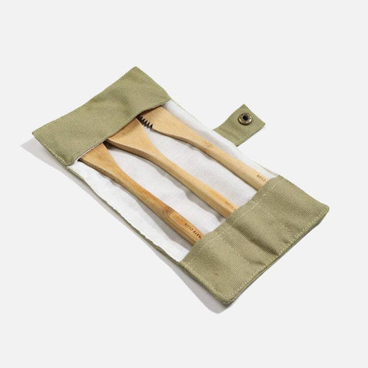 Bamboo Travel Cutlery Set - One Choice Apparel