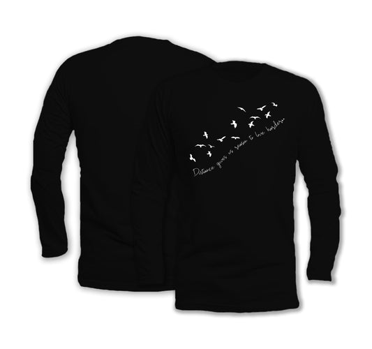 Birds Front - Long Sleeve Organic Cotton T-Shirt - One Choice Apparel