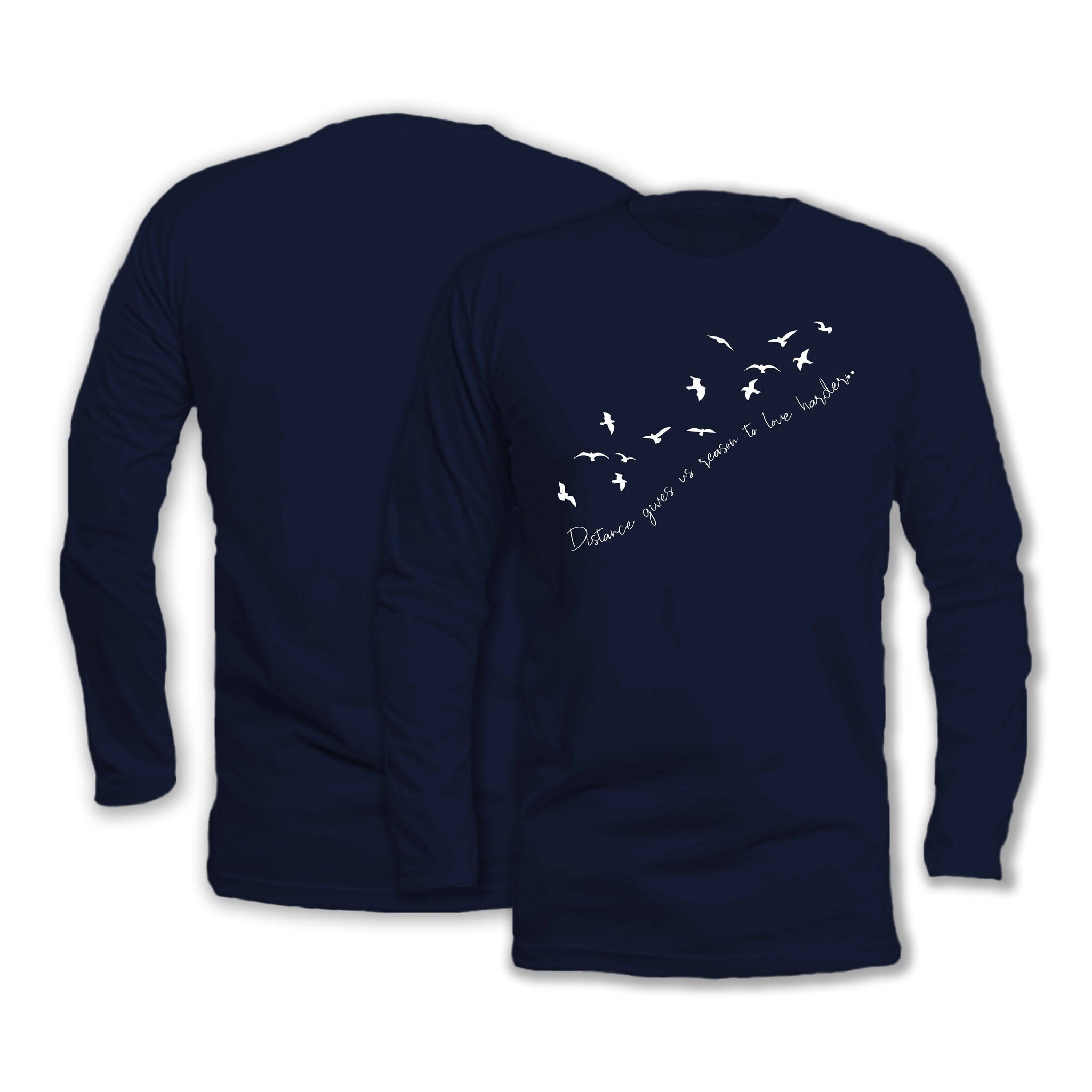 Birds Front - Long Sleeve Organic Cotton T-Shirt - One Choice Apparel