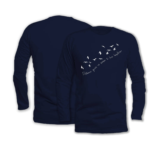 Birds Front - Long Sleeve Organic Cotton T-Shirt - One Choice Apparel