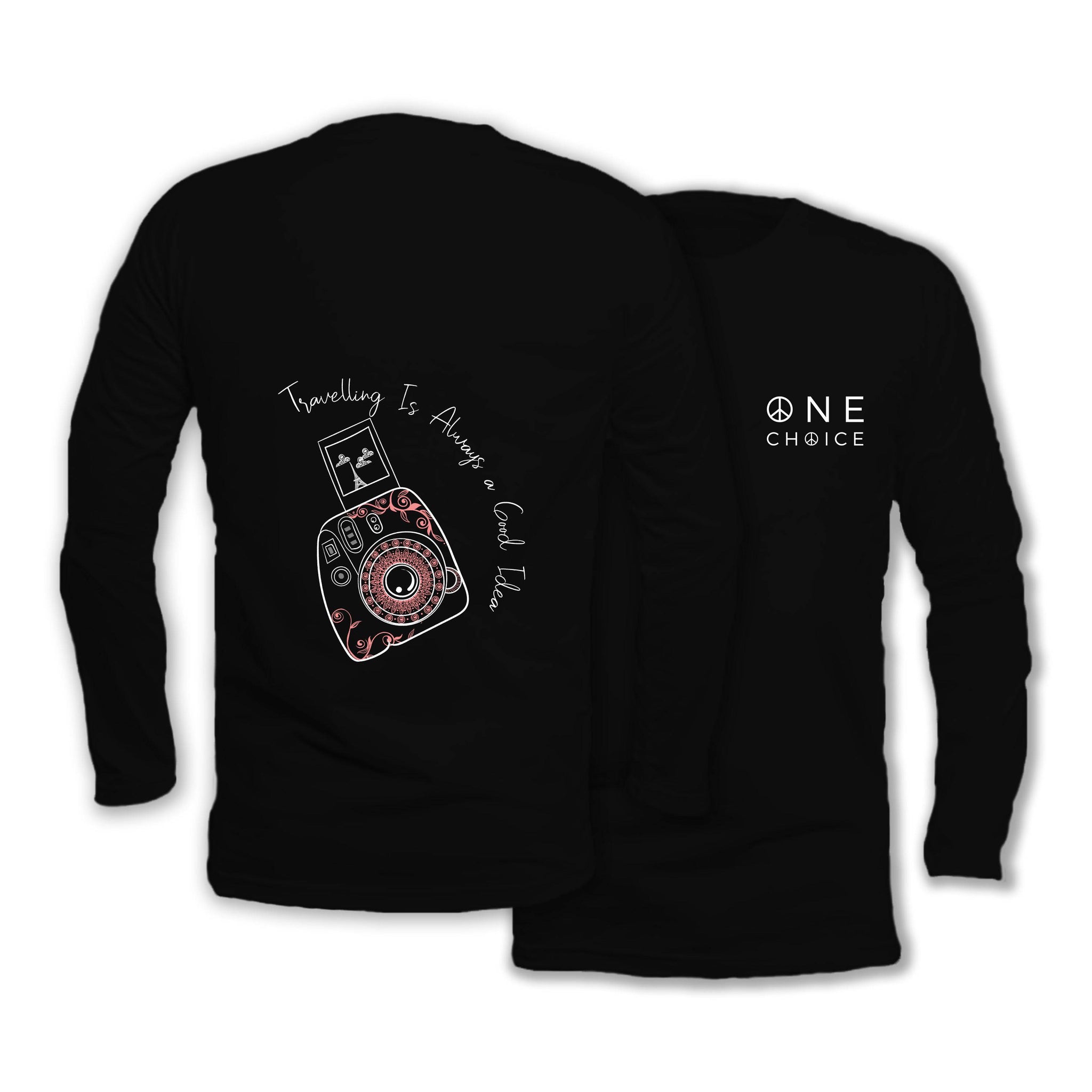 Camera Long Sleeve Organic Cotton T-Shirt - One Choice Apparel