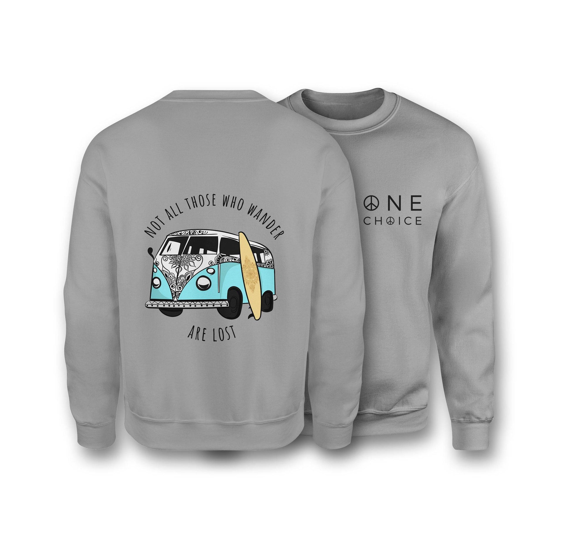 Campervan Sweatshirt - Organic Cotton Sweatshirt - One Choice Apparel