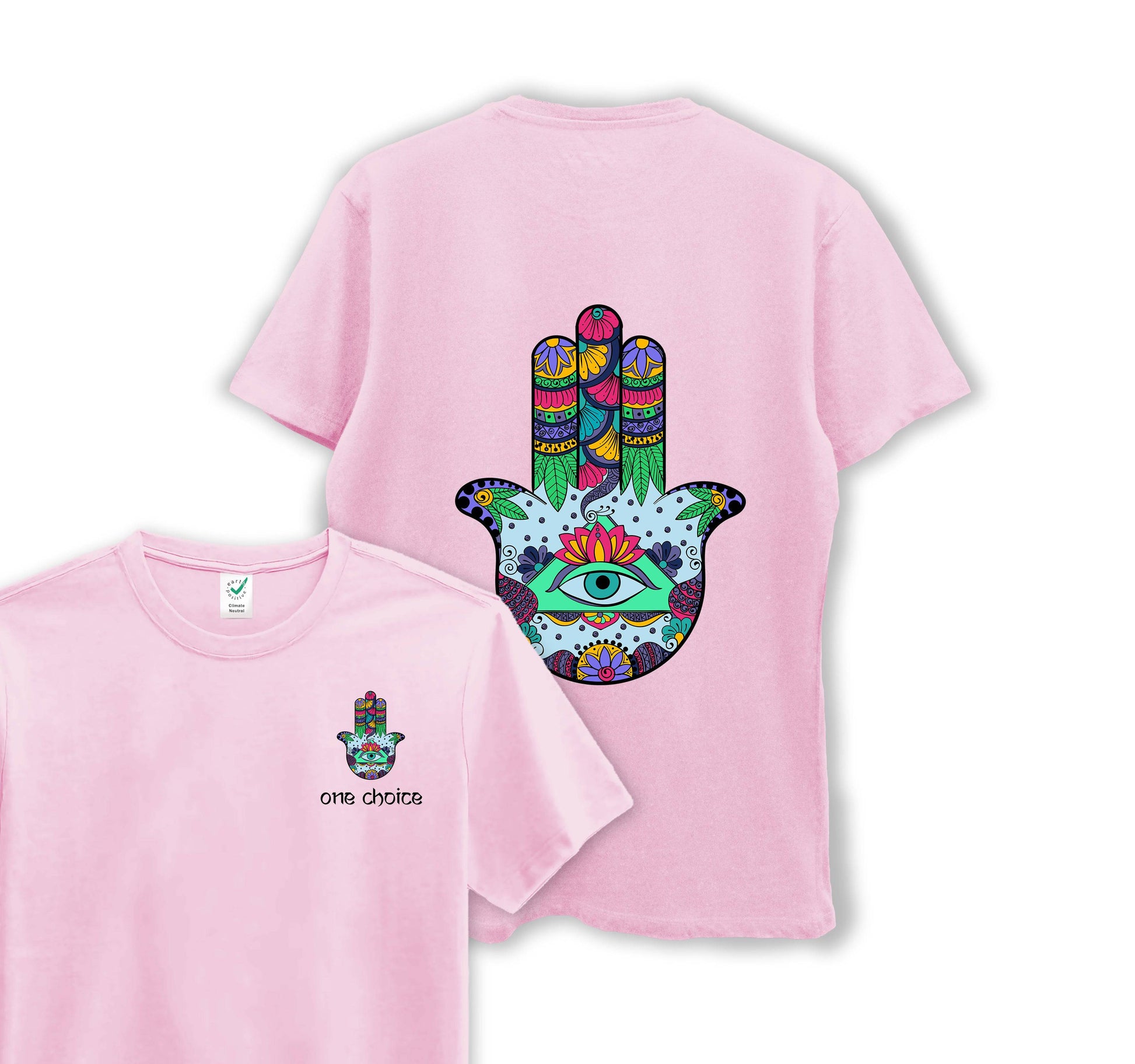 Hamsa Symbol - Yoga Collection - Organic Cotton Tee - One Choice Apparel