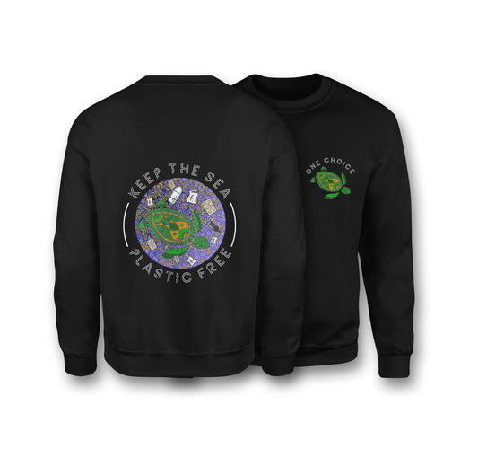 Keep The Sea Plastic Free - Organic Cotton Sweatshirt - One Choice Apparel