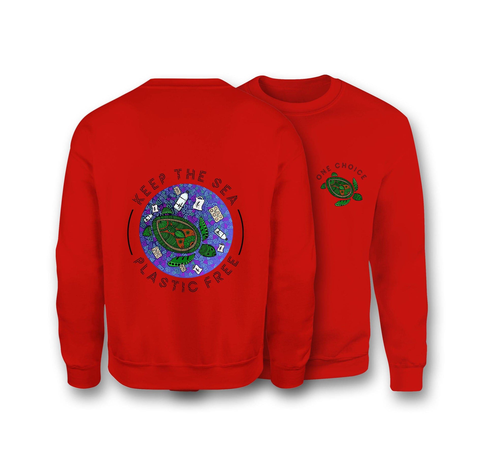 Keep The Sea Plastic Free - Organic Cotton Sweatshirt - One Choice Apparel