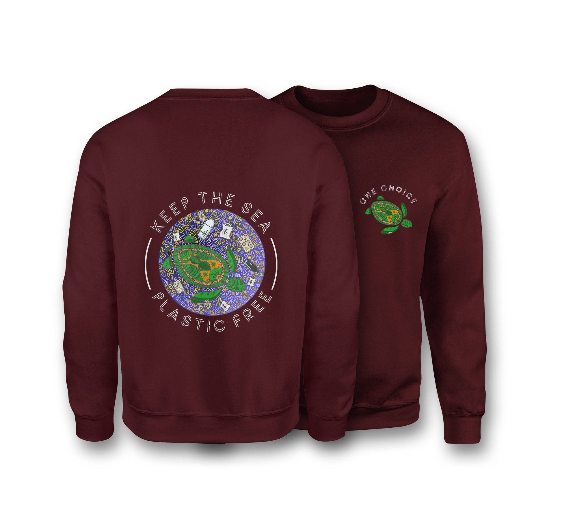 Keep The Sea Plastic Free - Organic Cotton Sweatshirt - One Choice Apparel