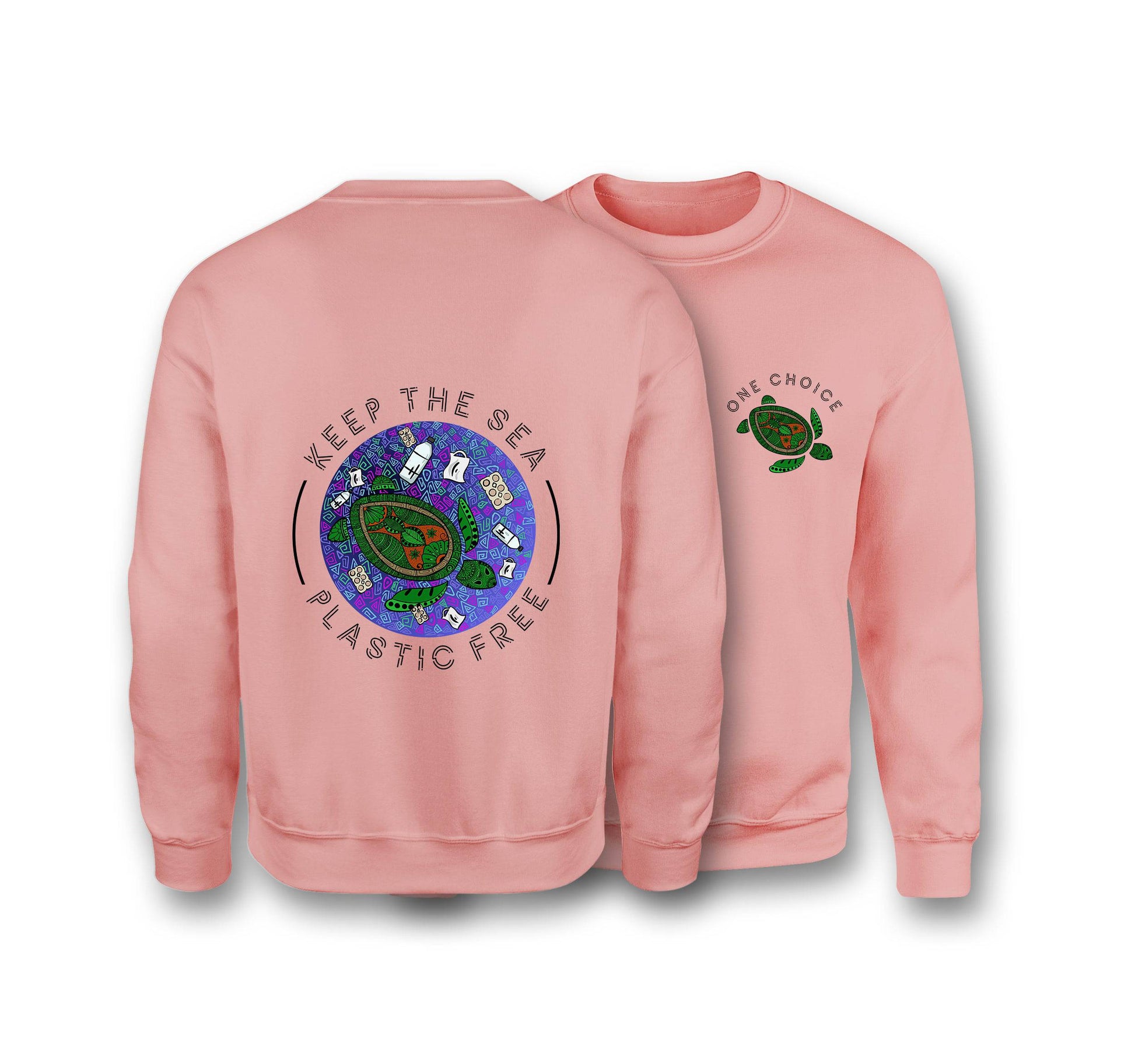Keep The Sea Plastic Free - Organic Cotton Sweatshirt - One Choice Apparel