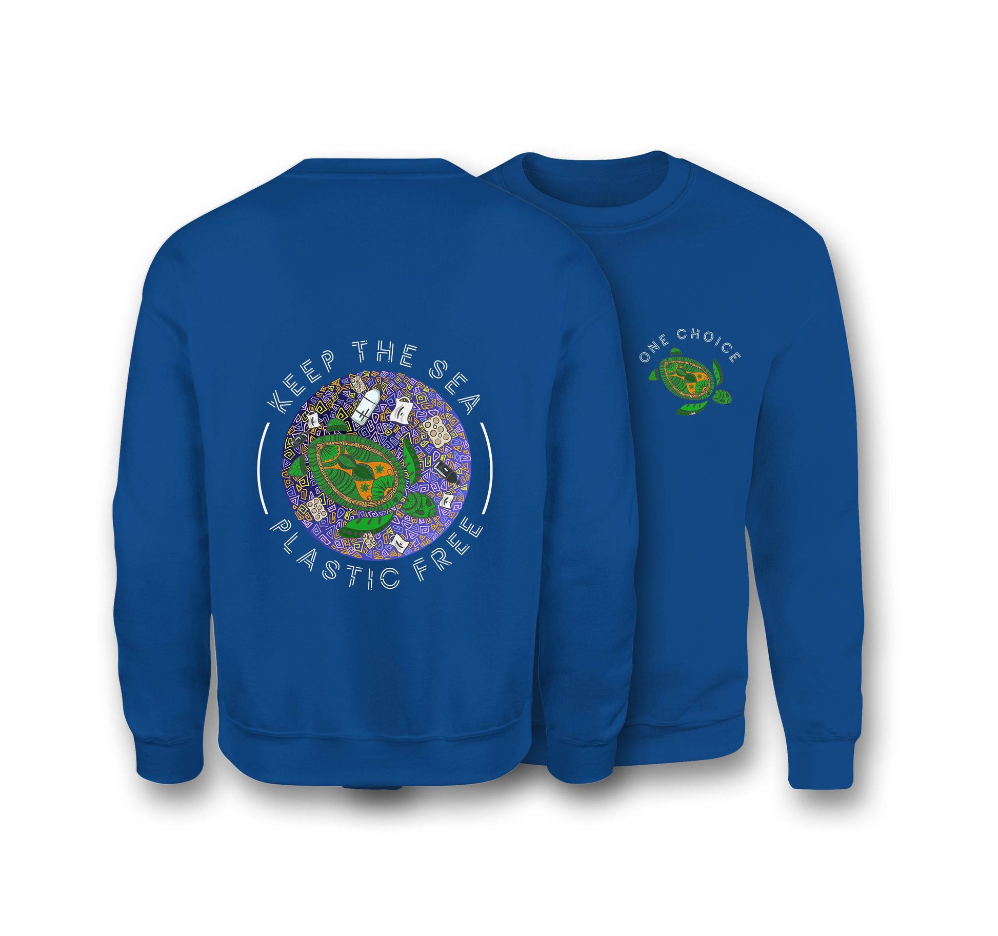 Keep The Sea Plastic Free - Organic Cotton Sweatshirt - One Choice Apparel