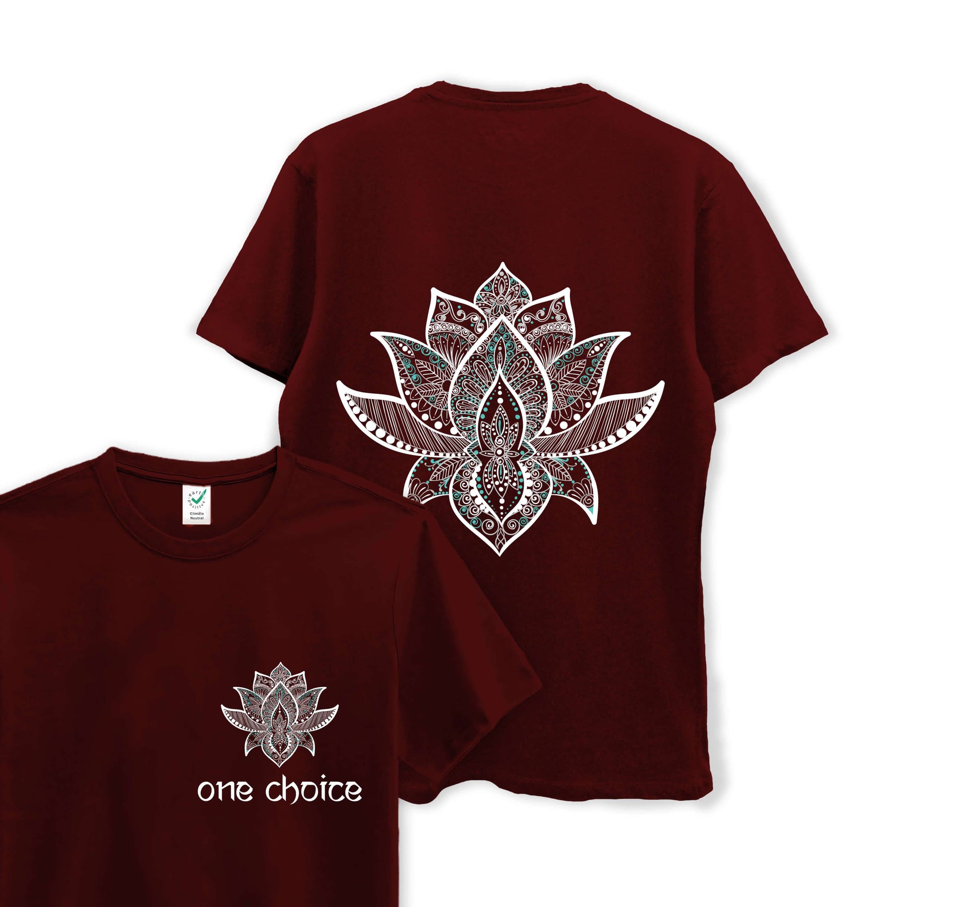 Lotus Symbol - Yoga Collection - Organic Cotton Tee - One Choice Apparel