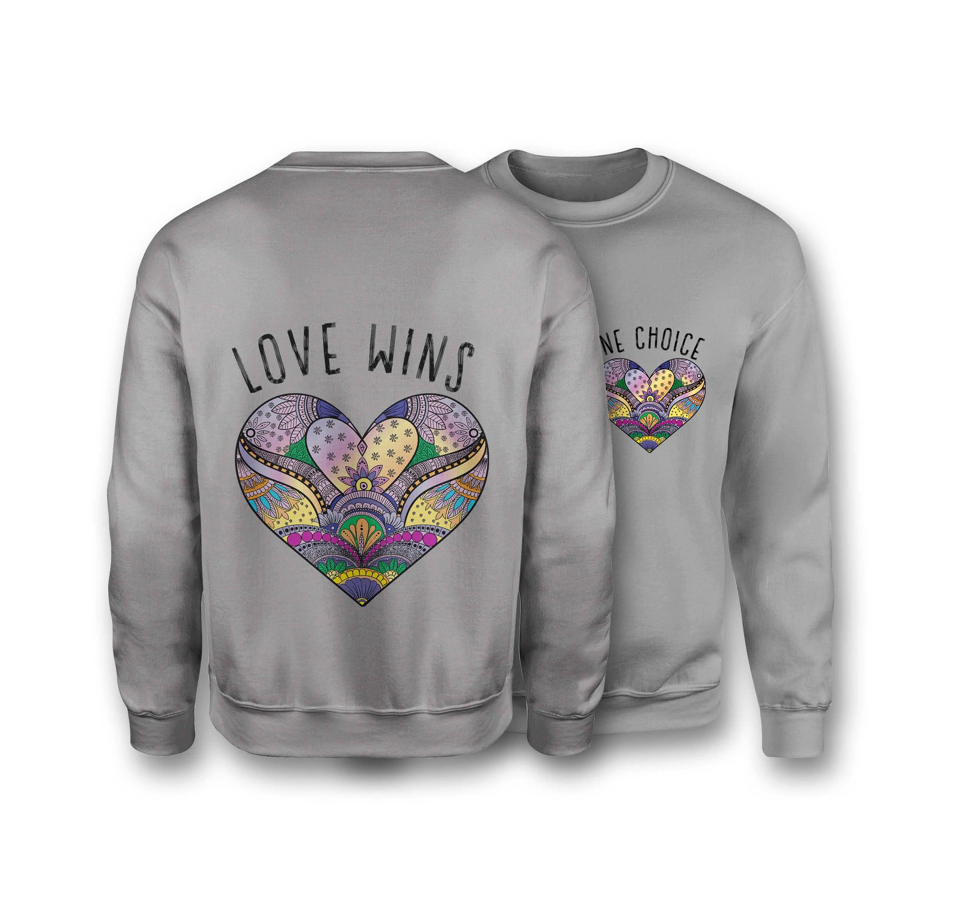 Love Wins Sweatshirt - Organic Cotton Sweatshirt - One Choice Apparel