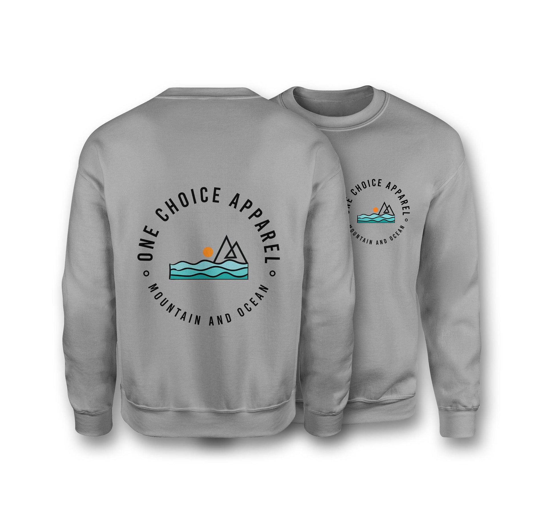 Mountain & Ocean Sweatshirt - Organic Cotton Sweatshirt - One Choice Apparel