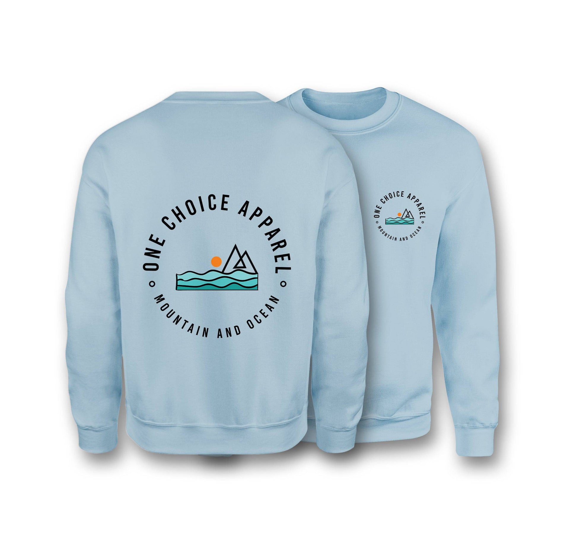 Mountain & Ocean Sweatshirt - Organic Cotton Sweatshirt - One Choice Apparel