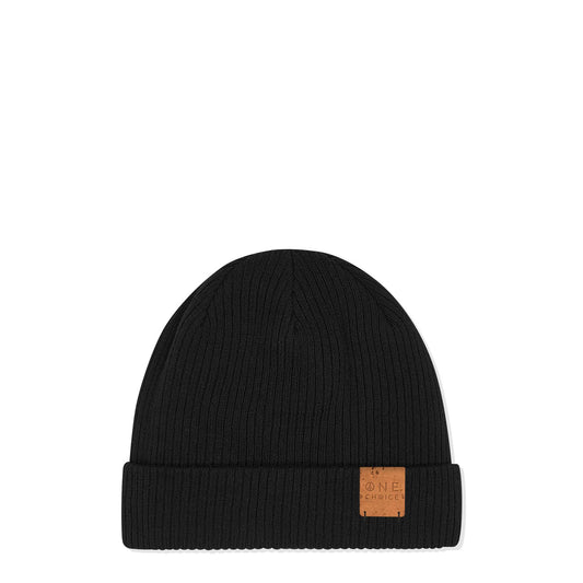 One Choice Black Beanie - Organic Cotton - One Choice Apparel