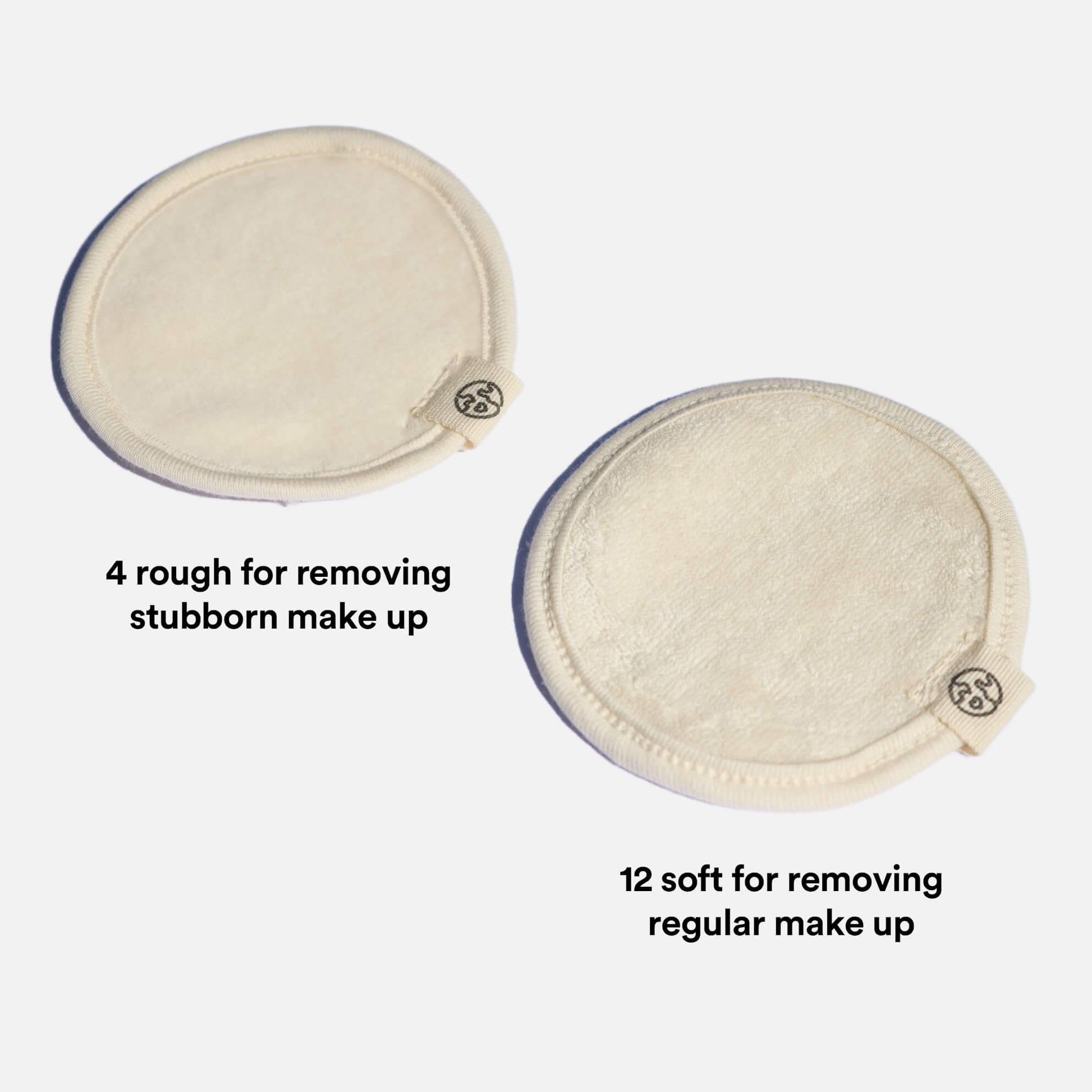Organic Cotton Make Up Remover Pads & Wash Bag - Pack of 16 - One Choice Apparel