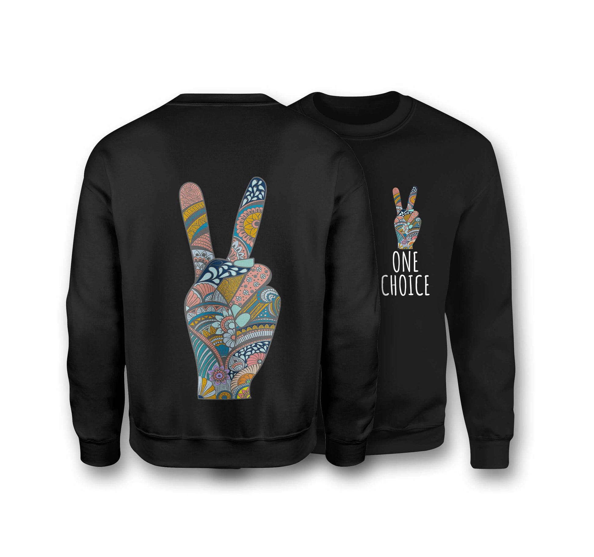 Peace Sign - Organic Cotton Sweatshirt - One Choice Apparel