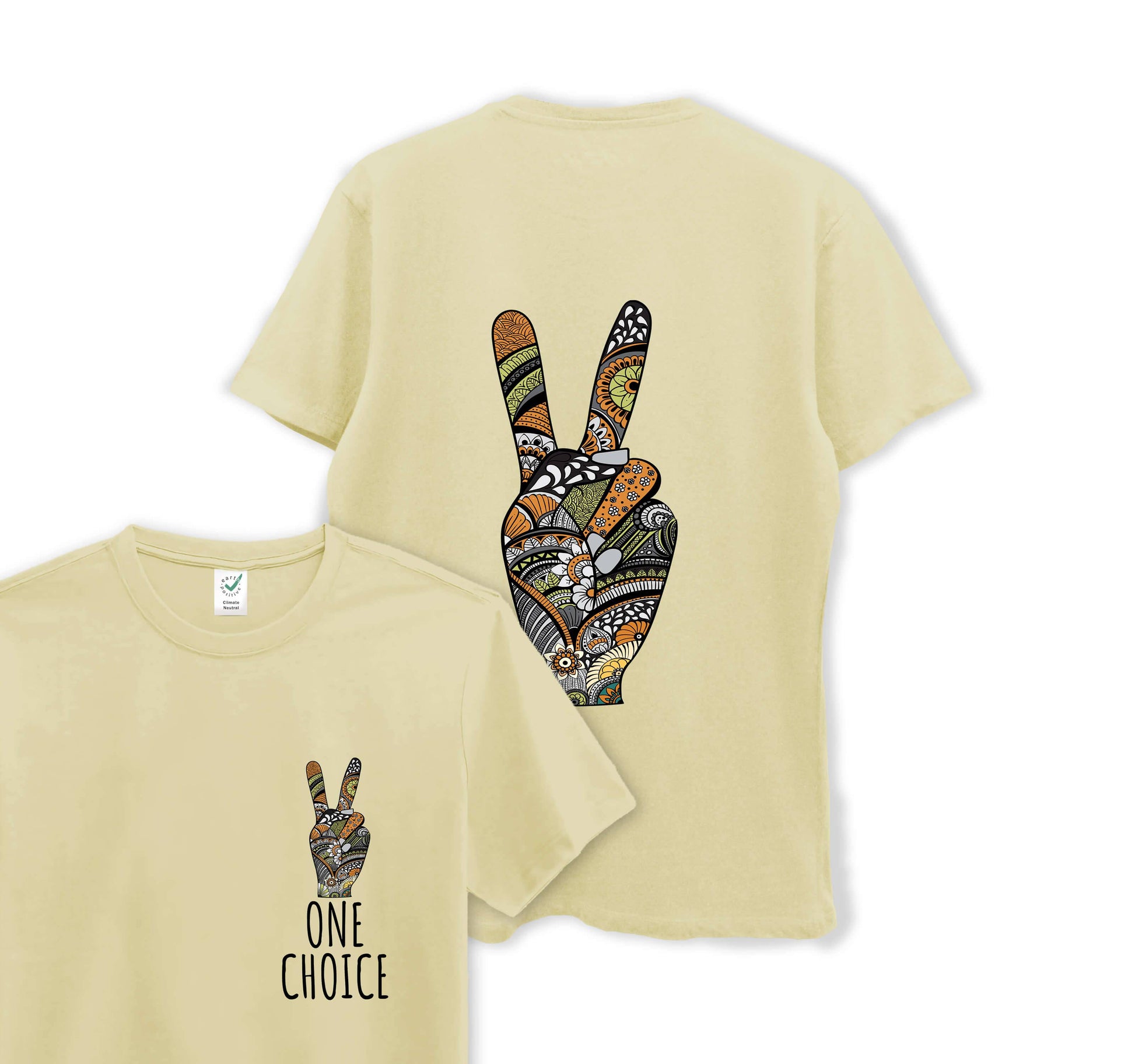 Peace Sign - Organic Cotton Tee - One Choice Apparel