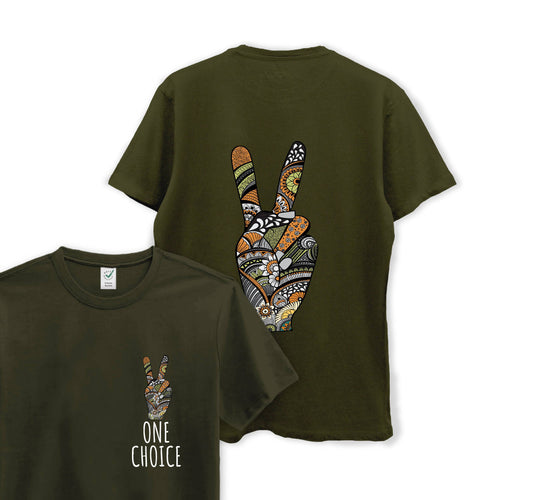 Peace Sign - Organic Cotton Tee - One Choice Apparel