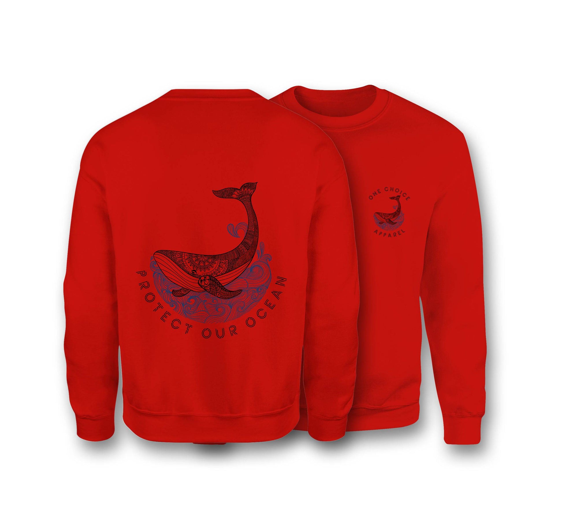 Protect Our Ocean Sweatshirt - Organic Cotton Sweatshirt - One Choice Apparel