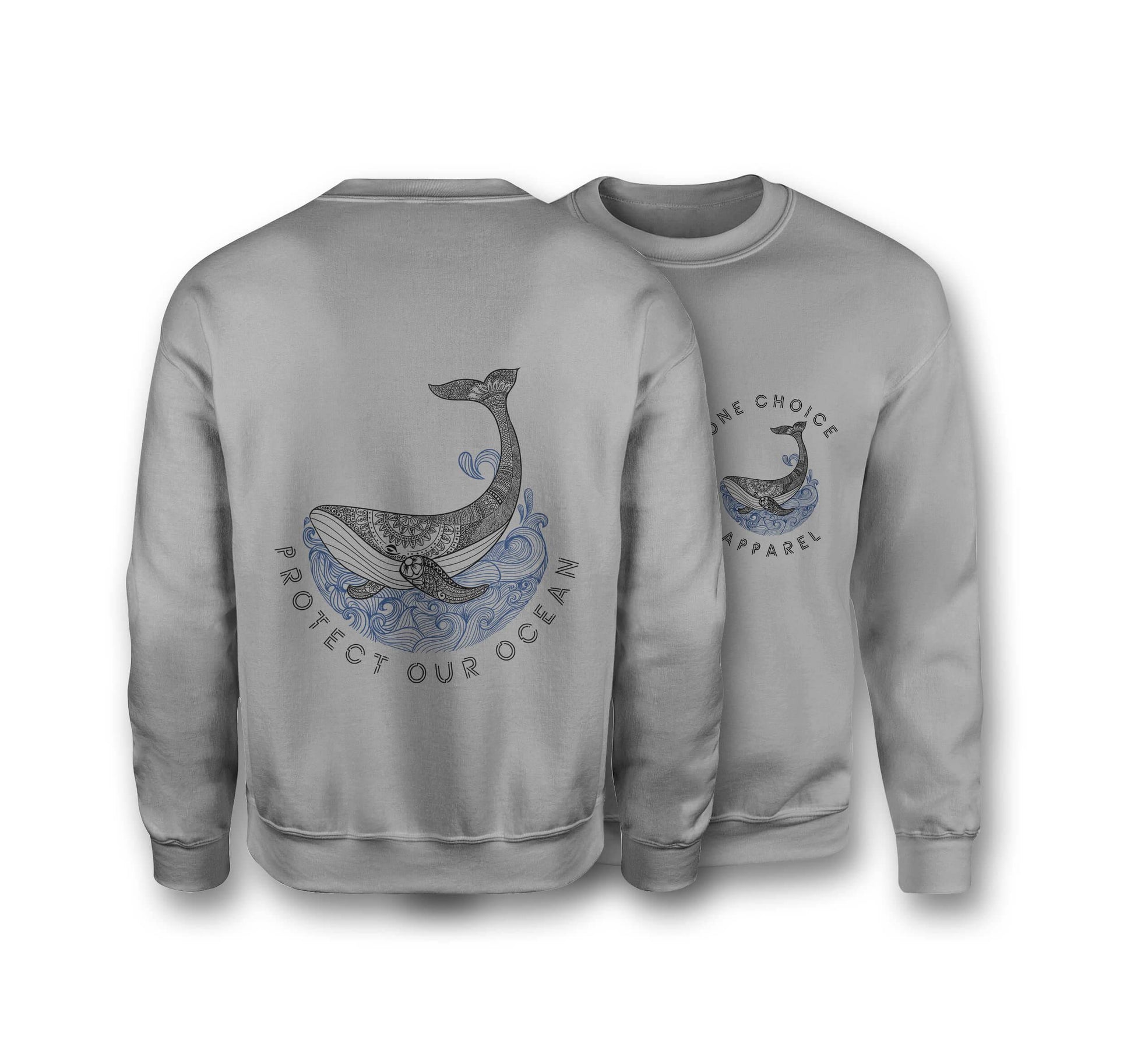 Protect Our Ocean Sweatshirt - Organic Cotton Sweatshirt - One Choice Apparel