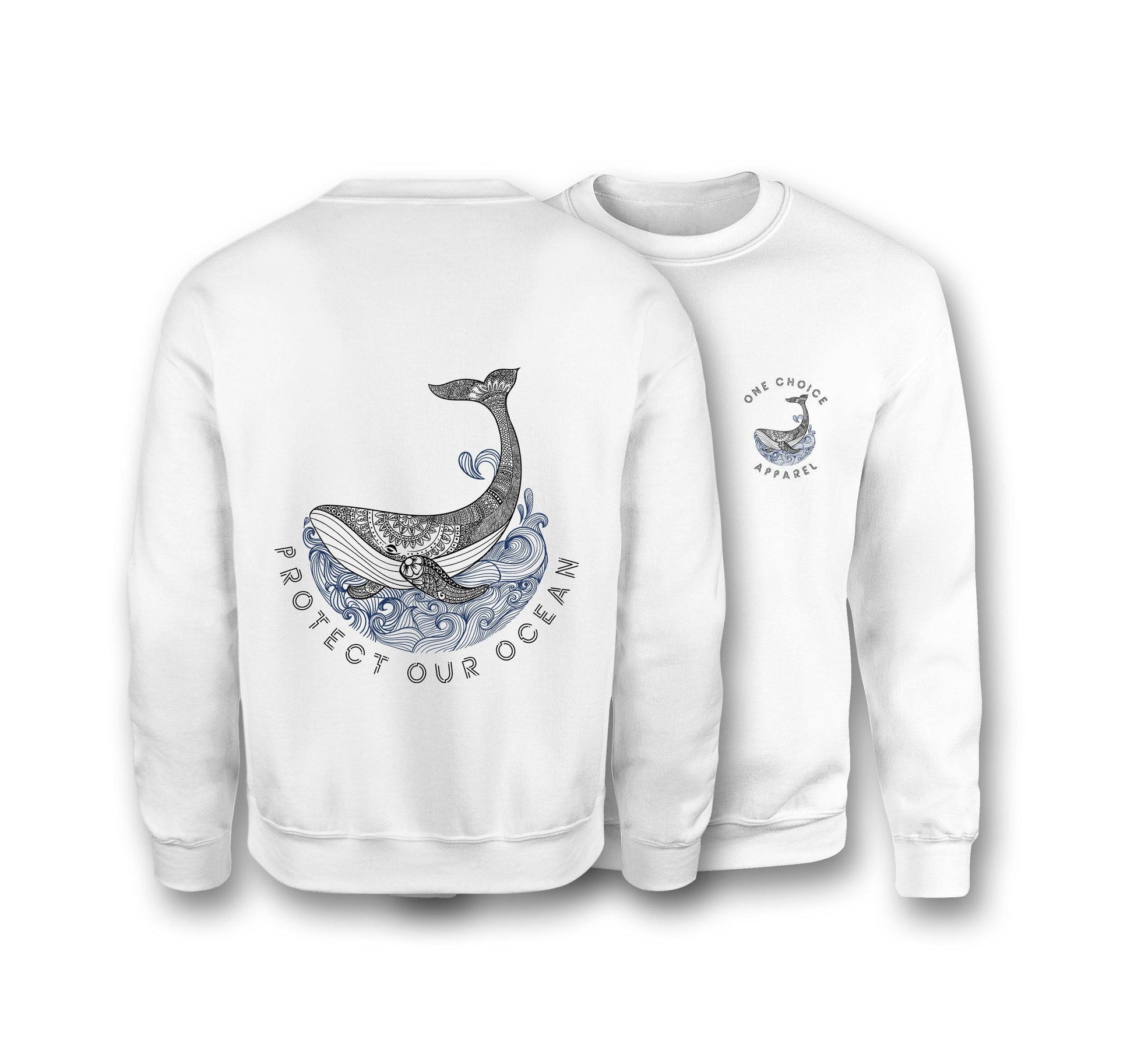 Protect Our Ocean Sweatshirt - Organic Cotton Sweatshirt - One Choice Apparel