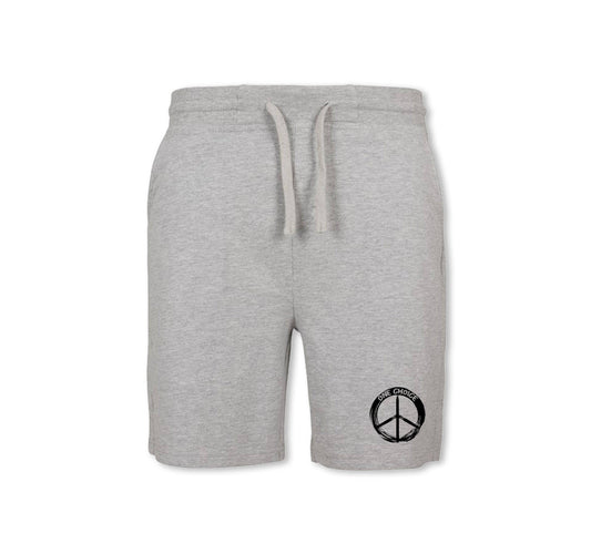 Round Peace Sign Shorts - Organic Cotton - One Choice Apparel