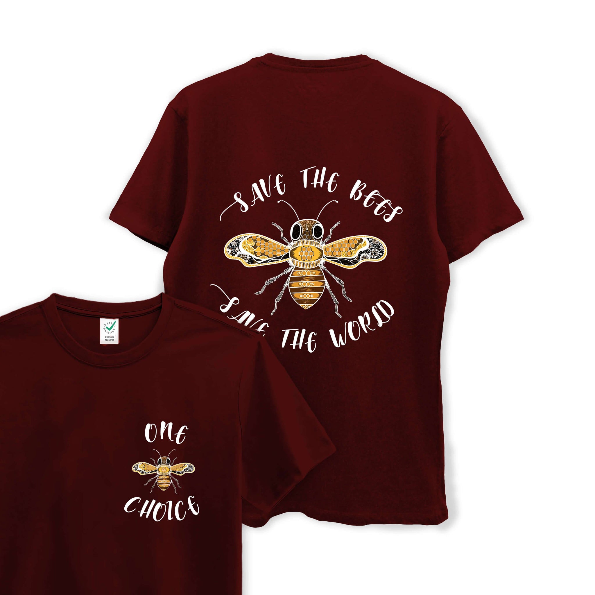 Save The Bees, Save The World- Organic Cotton Tee - One Choice Apparel