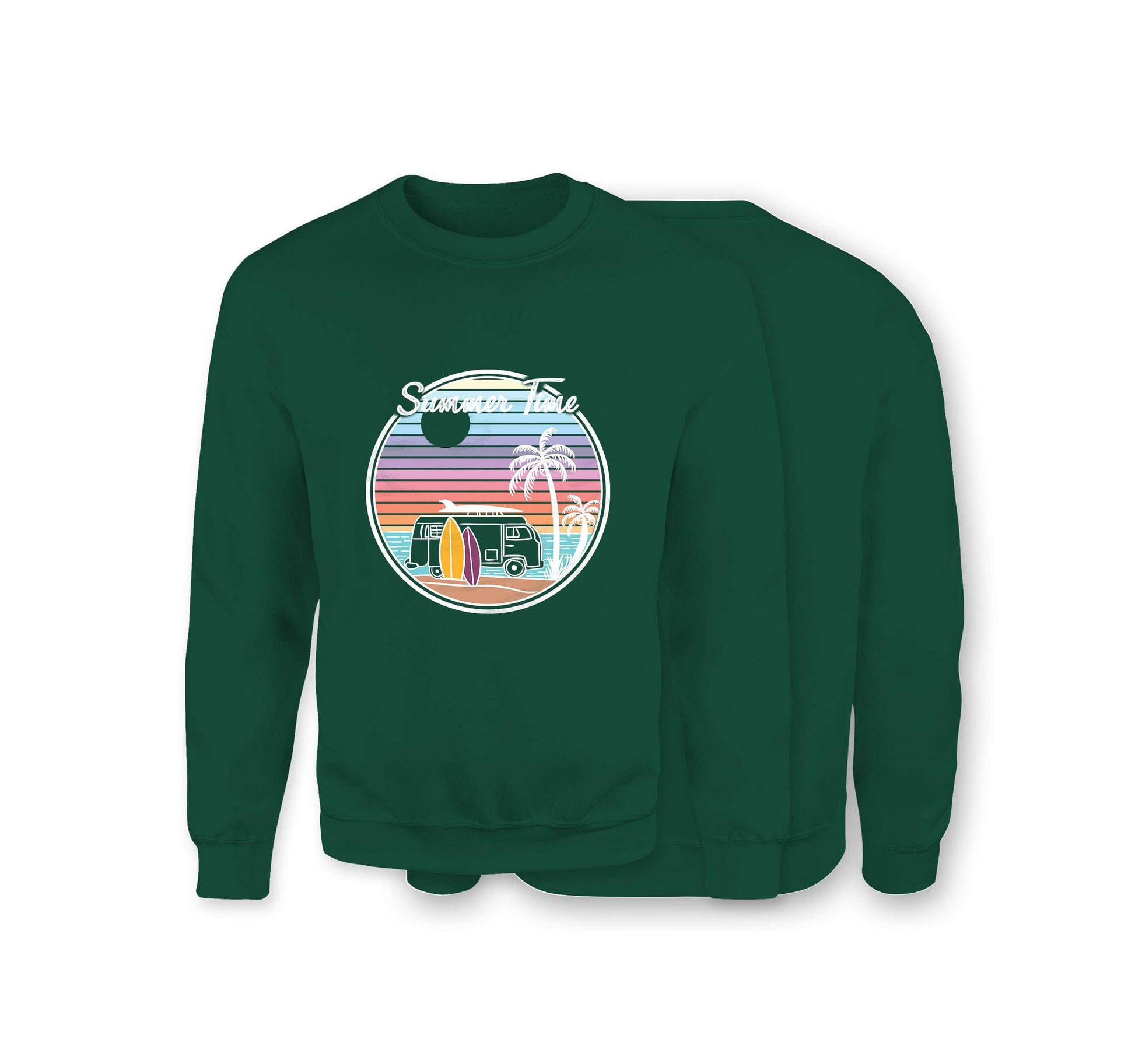 Summer Time Sweatshirt - Organic Cotton Sweatshirt - Front Print - One Choice Apparel