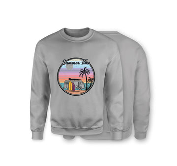 Summer Time Sweatshirt - Organic Cotton Sweatshirt - Front Print - One Choice Apparel