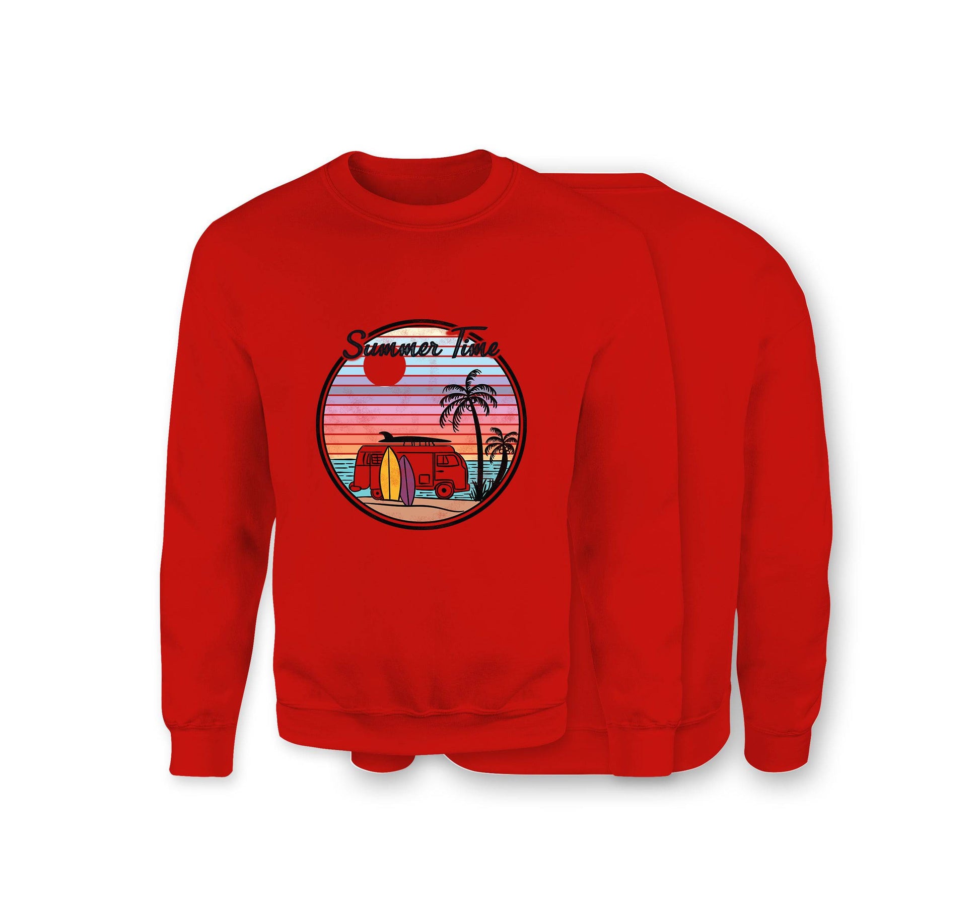 Summer Time Sweatshirt - Organic Cotton Sweatshirt - Front Print - One Choice Apparel