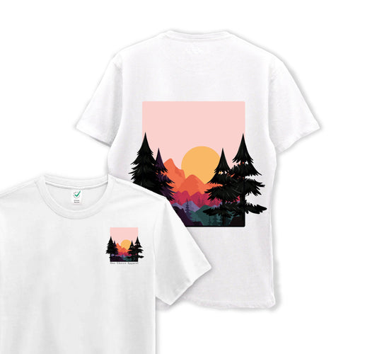 Sun & Mountains - Organic Cotton Tee - One Choice Apparel