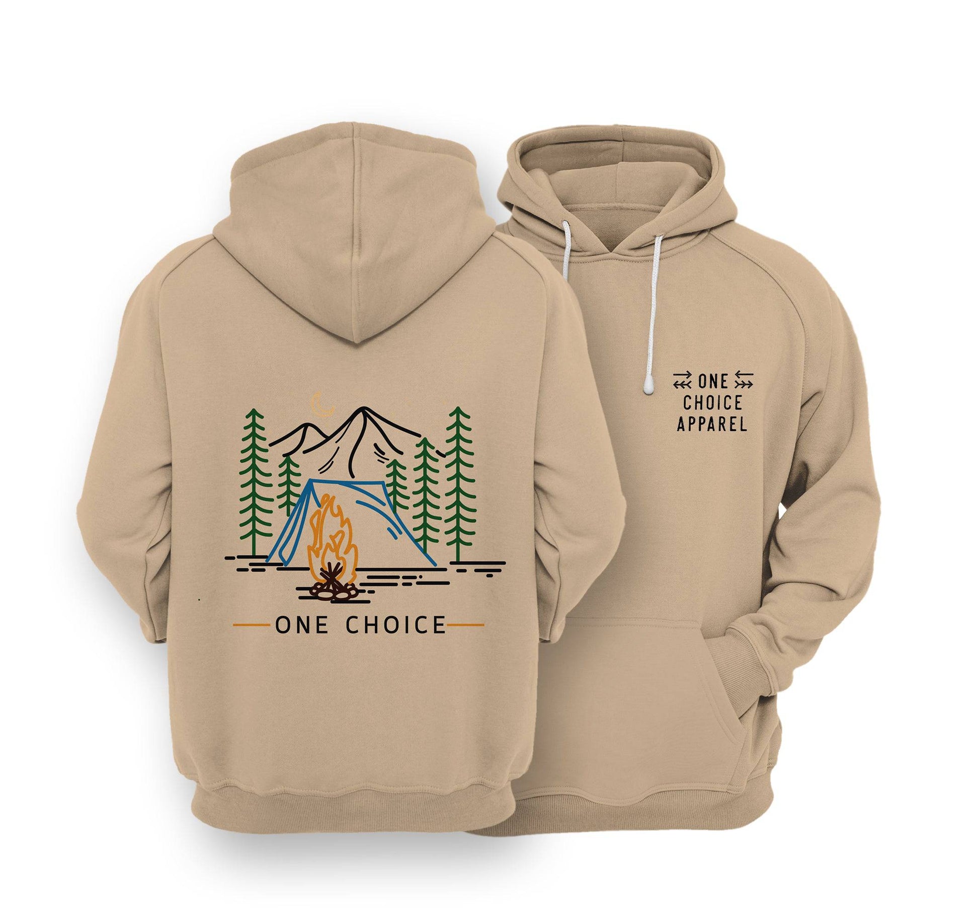 Sustainable Hoodie - Bonfire Scene - One Choice Apparel