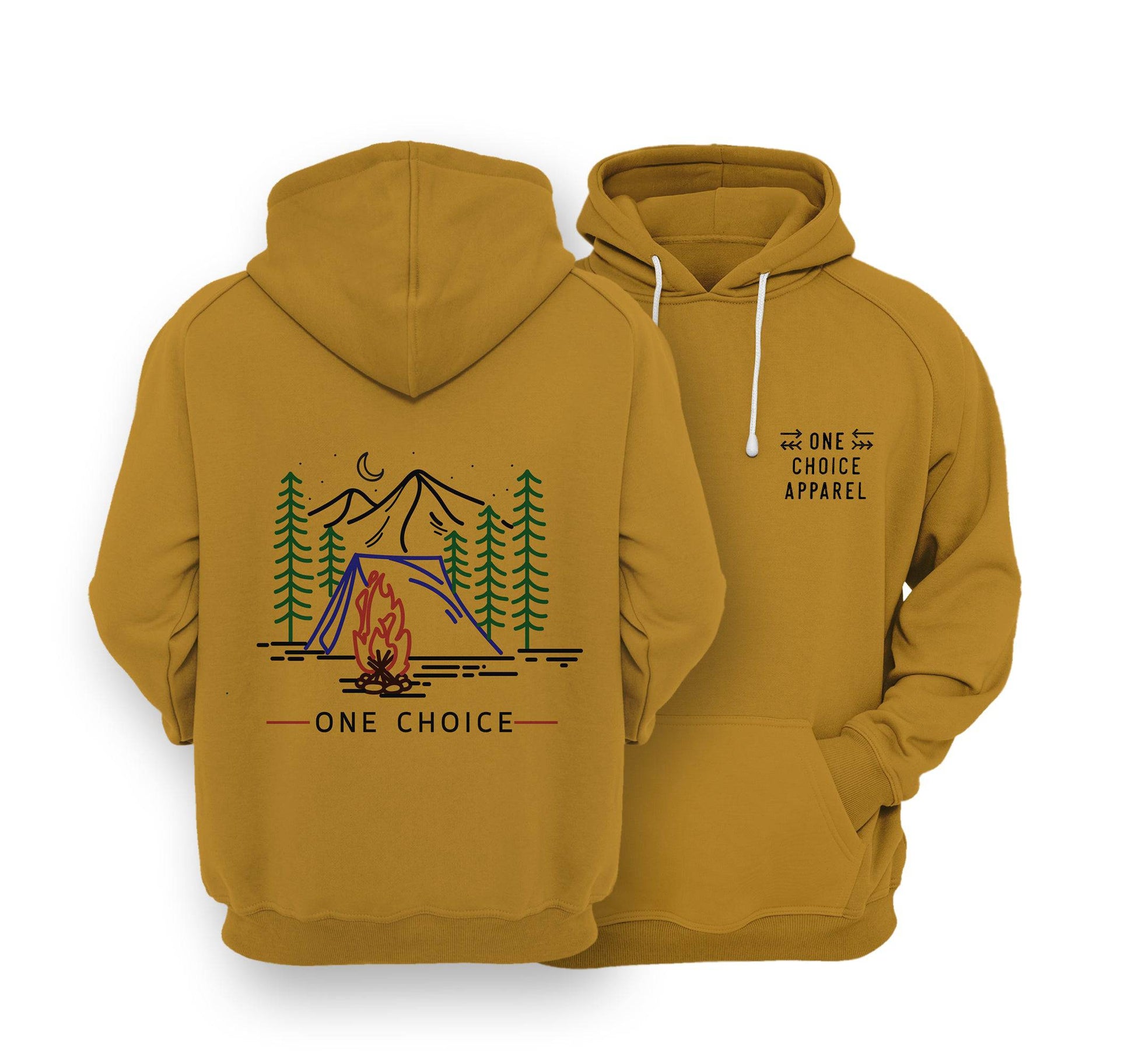 Sustainable Hoodie - Bonfire Scene - One Choice Apparel