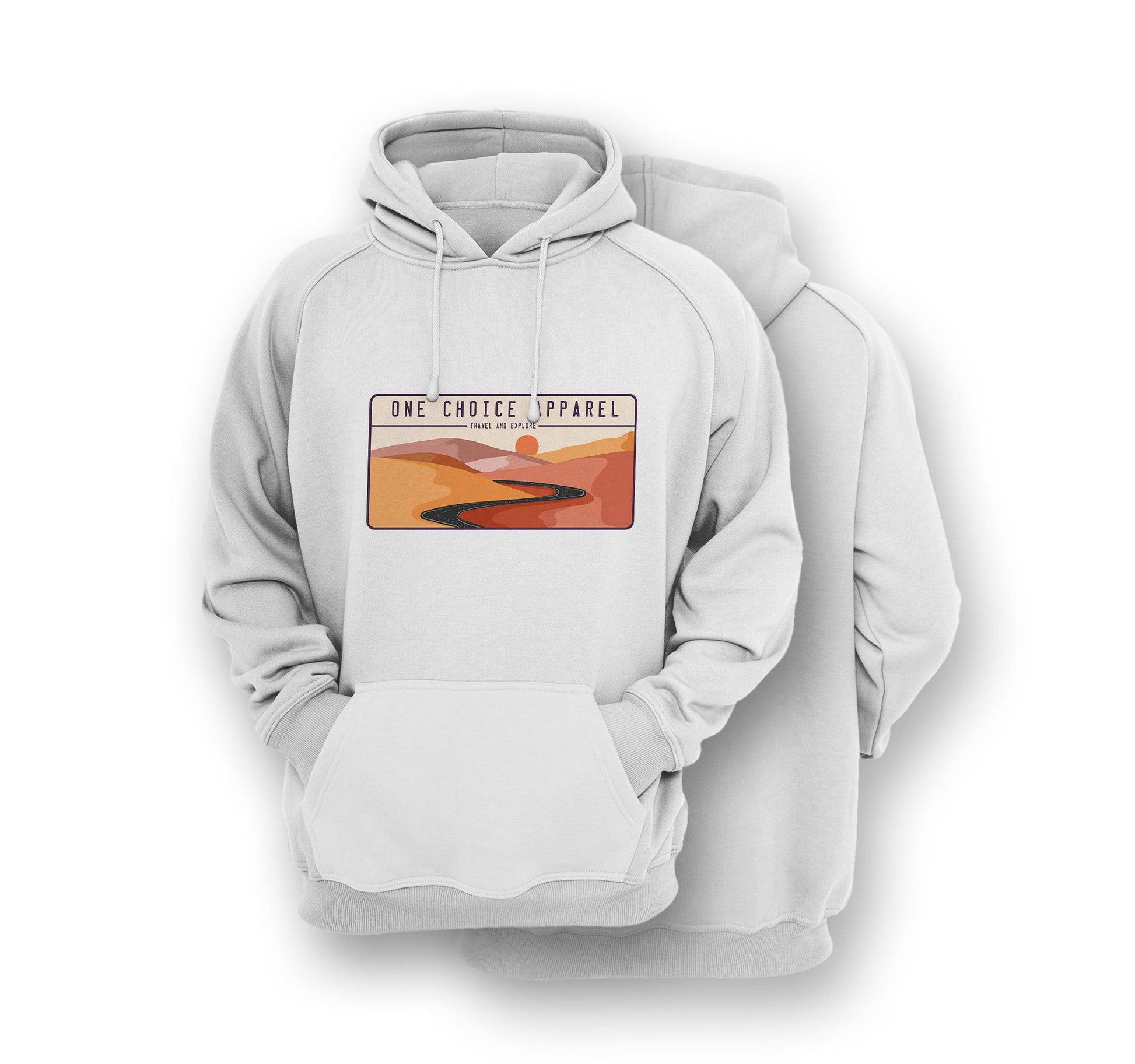 Sustainable Hoodie - Desert Scene - Front Print - One Choice Apparel