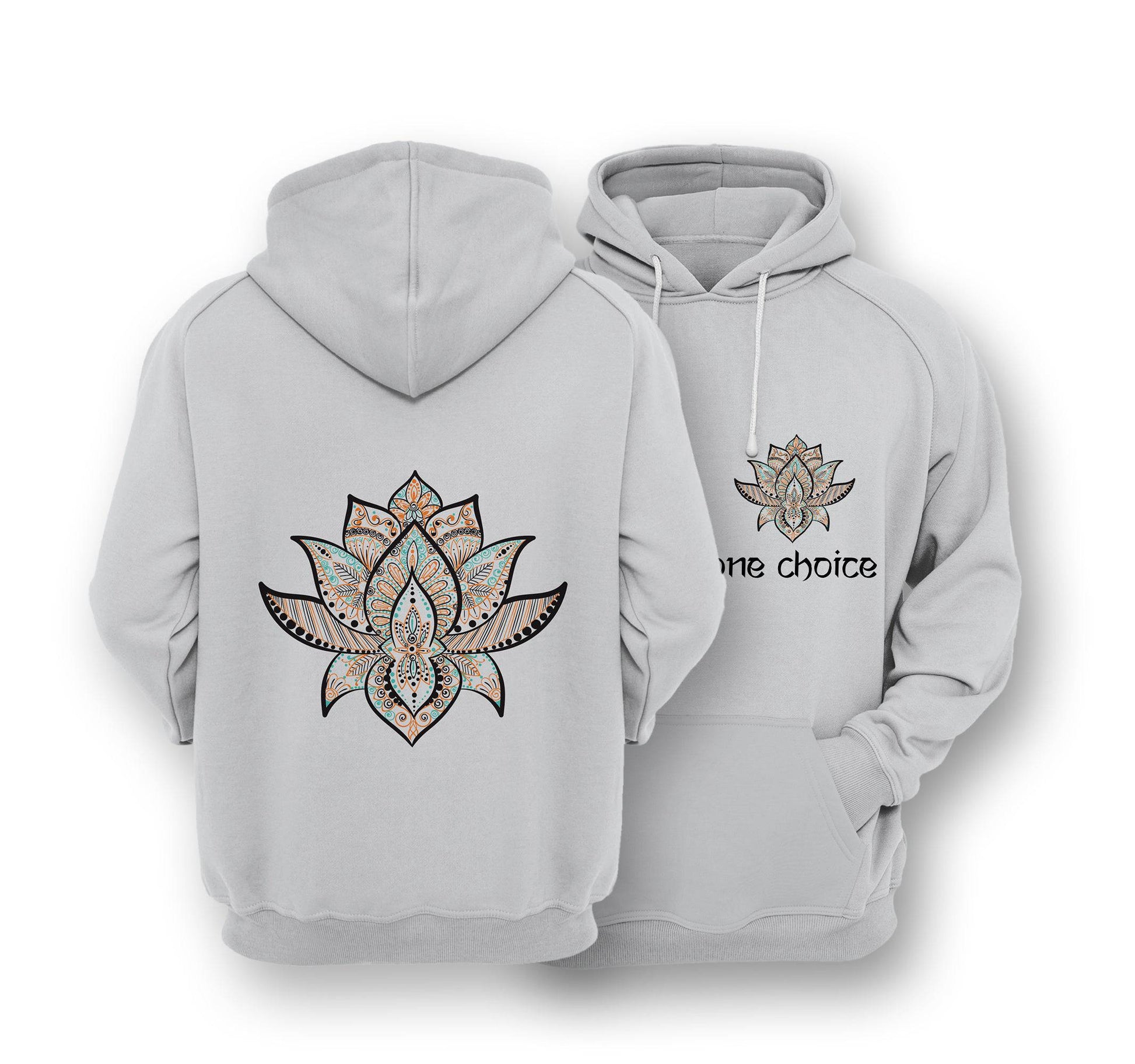 Sustainable Hoodie - Lotus Symbol - One Choice Apparel