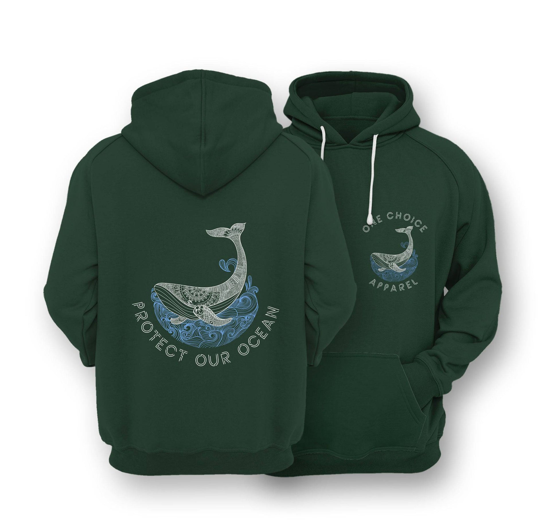 Sustainable Hoodie - Protect Our Ocean - One Choice Apparel