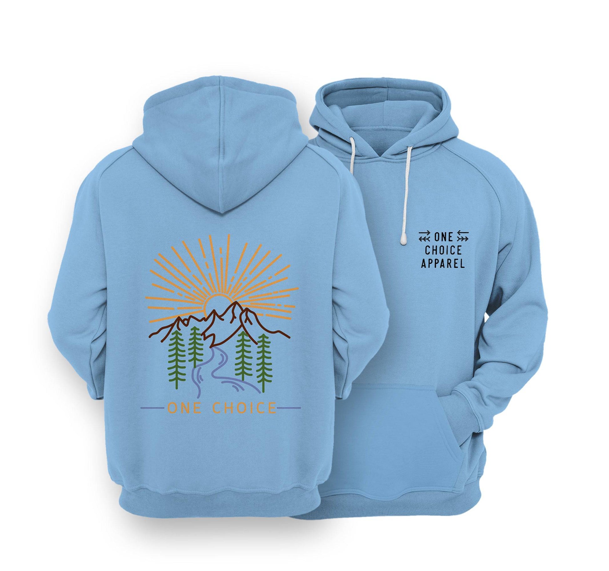 Sustainable Hoodie - Sunrise Scene - One Choice Apparel
