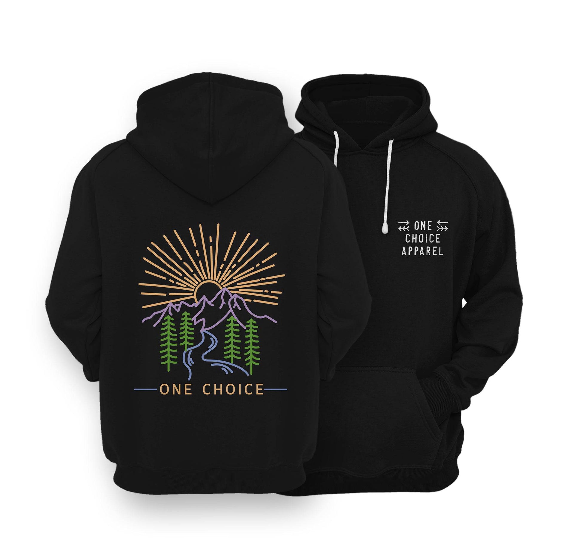 Sustainable Hoodie - Sunrise Scene - One Choice Apparel
