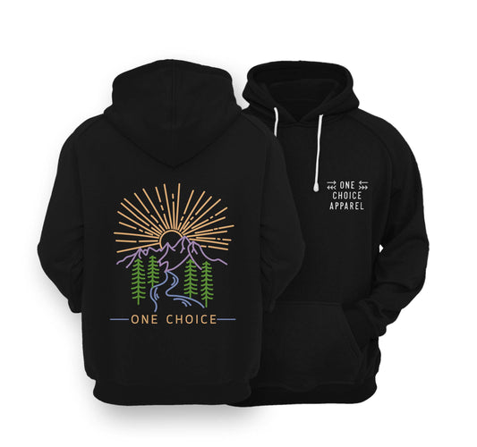 Sustainable Hoodie - Sunrise Scene - One Choice Apparel