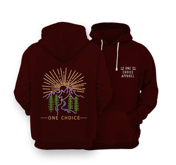 Sustainable Hoodie - Sunrise Scene - One Choice Apparel