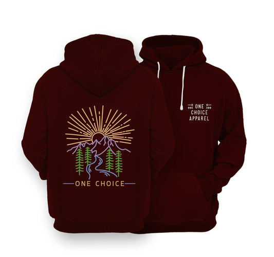 Sustainable Hoodie - Sunrise Scene - One Choice Apparel