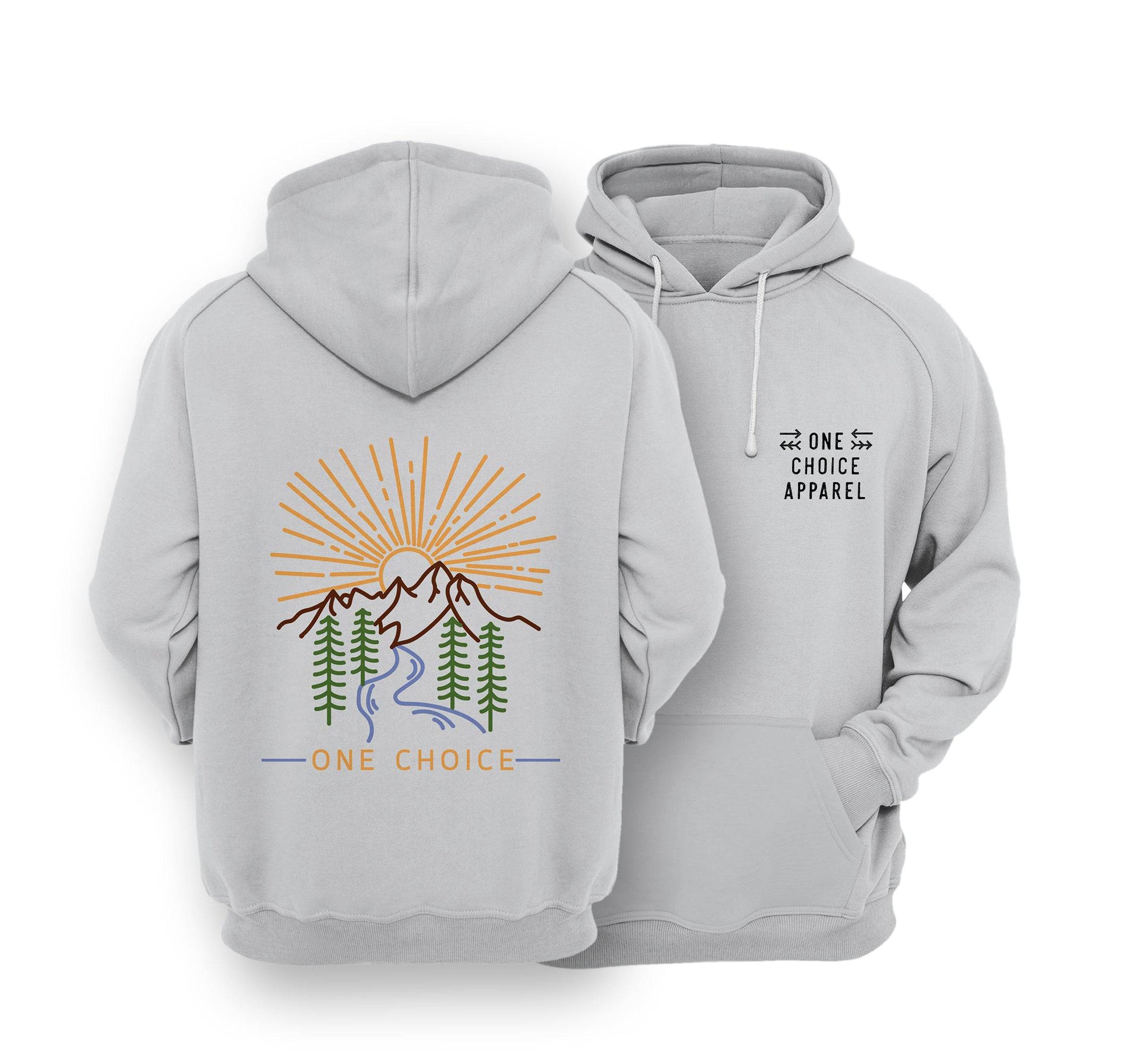 Sustainable Hoodie - Sunrise Scene - One Choice Apparel