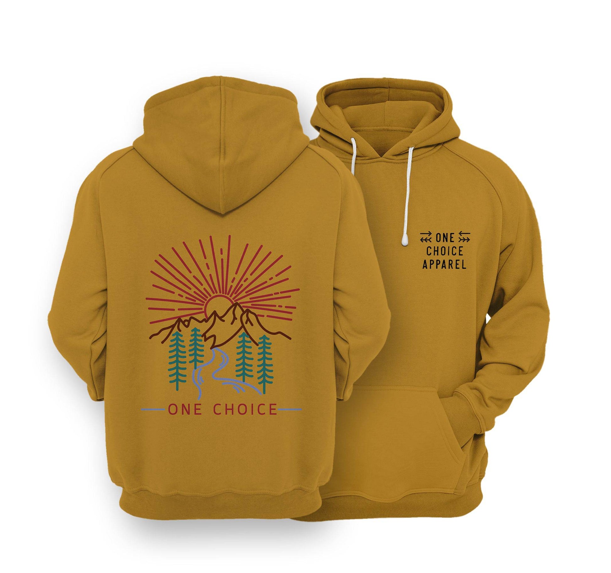 Sustainable Hoodie - Sunrise Scene - One Choice Apparel