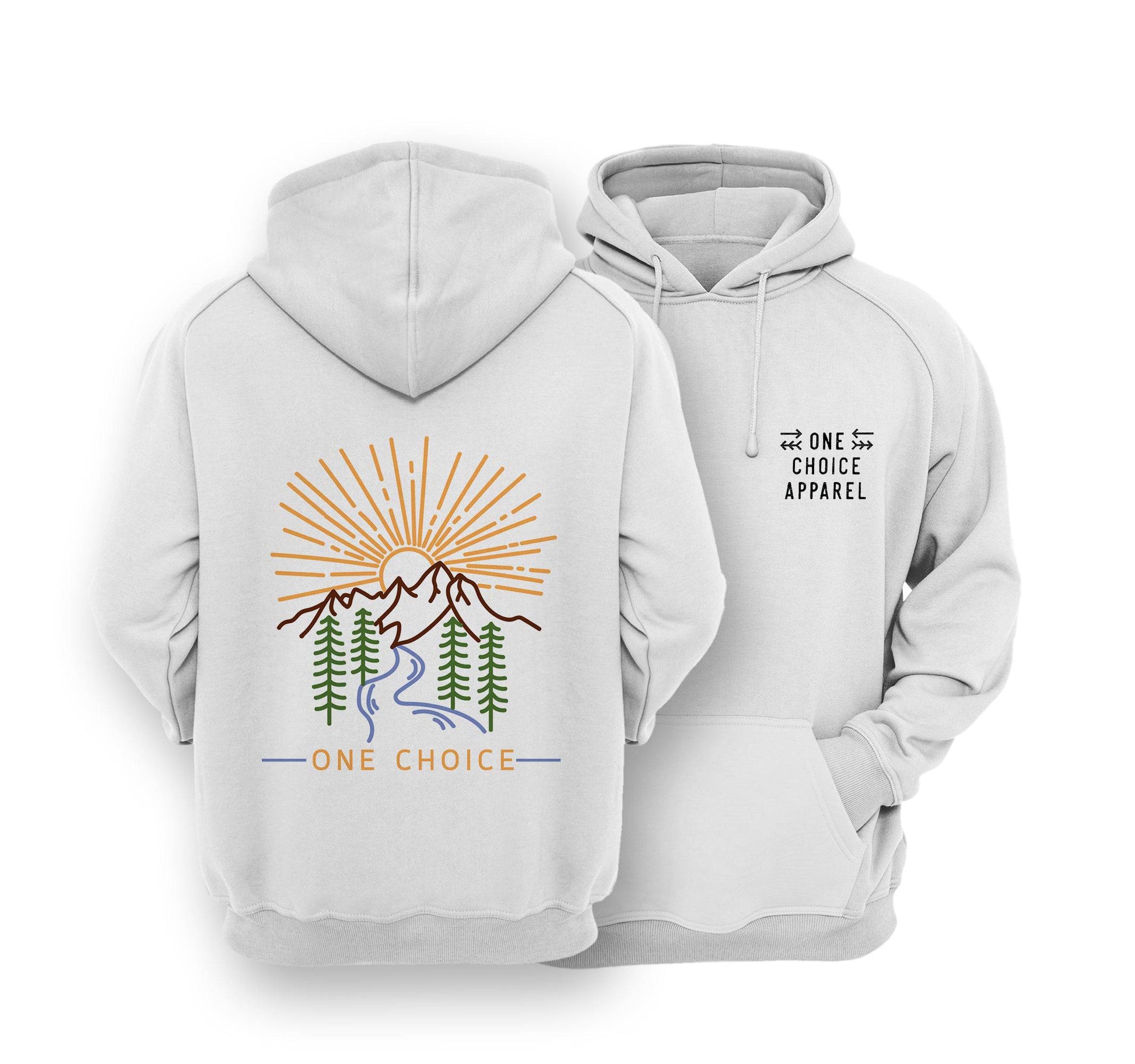 Sustainable Hoodie - Sunrise Scene - One Choice Apparel