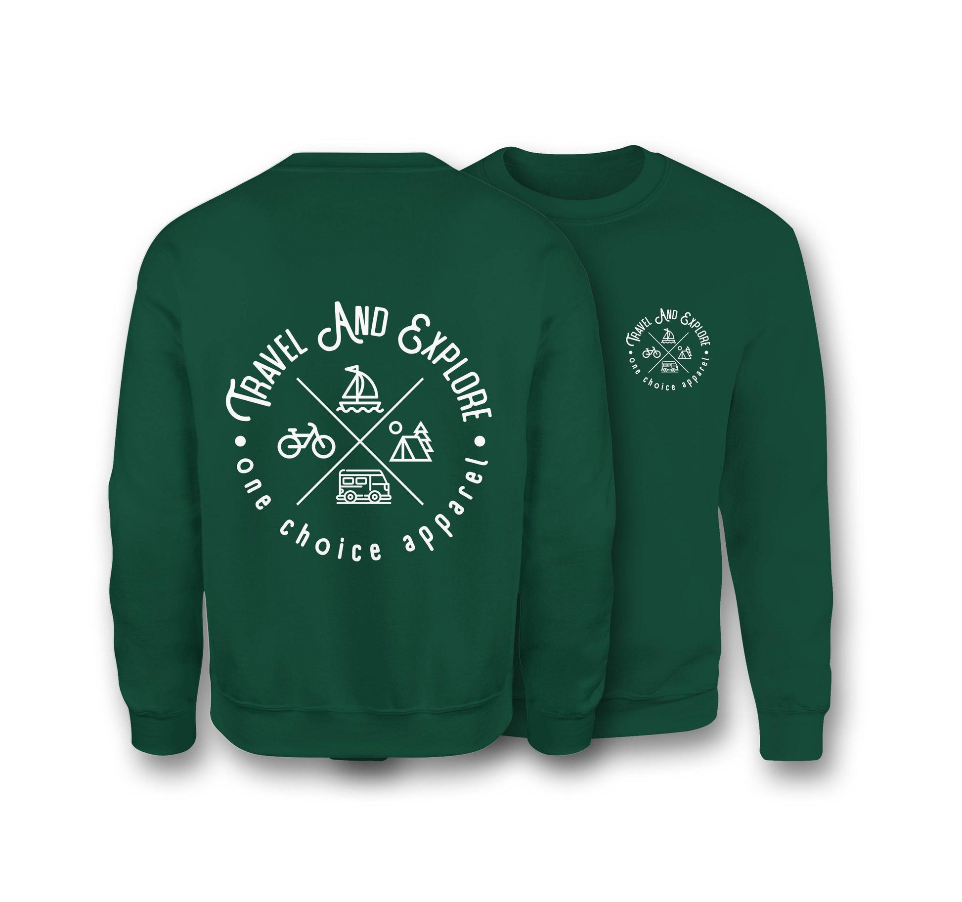 Travel & Explore Sweatshirt - Organic Cotton Sweatshirt - One Choice Apparel