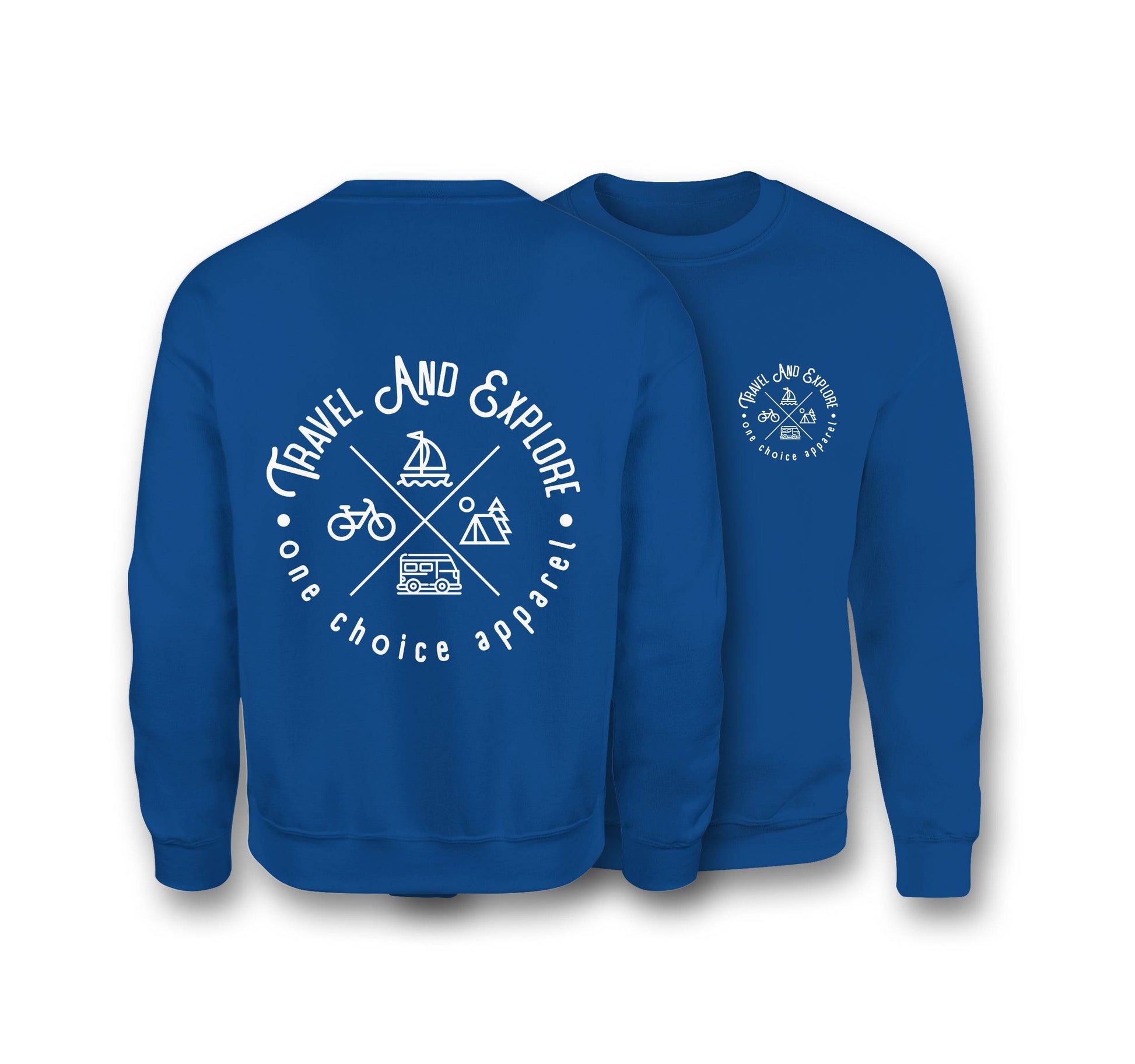 Travel & Explore Sweatshirt - Organic Cotton Sweatshirt - One Choice Apparel