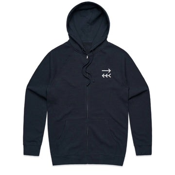 Tribe Core Navy Zip Hoodie - Organic Cotton - One Choice Apparel