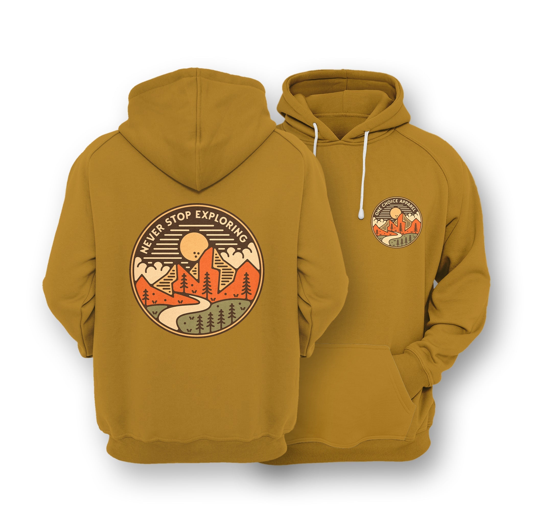 Neverless Hoodie »Hoodie Damen Into The Wild Berge Skyline Kapuzen Pullover Frauen Neverless S0a0d0we - View #3